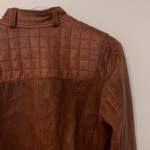 Ben Sherman Genuine Brown Leather Jacket - Picture 5 of 7